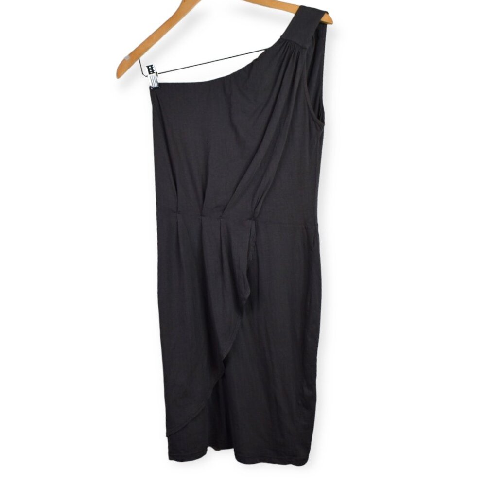 Velvet by Graham & Spencer Dress L Womens Gray One Shoulder Stretch Asymmetrical